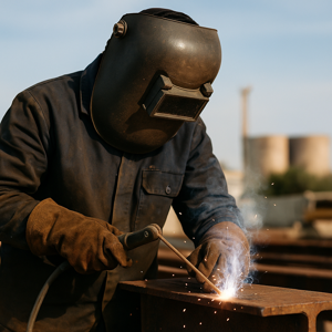 Welder doing job